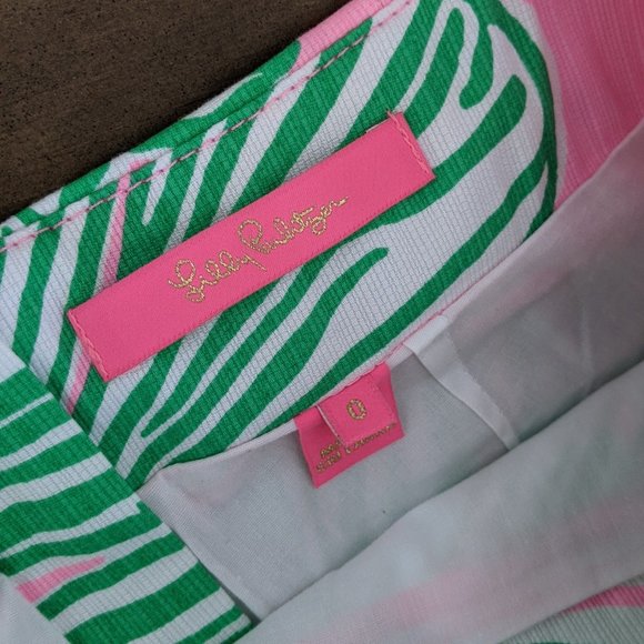 🌸💚Lilly Pulitzer Skort Size XS/0 Marigold Style Who Let the Fronds Out Pattern - Picture 9 of 14